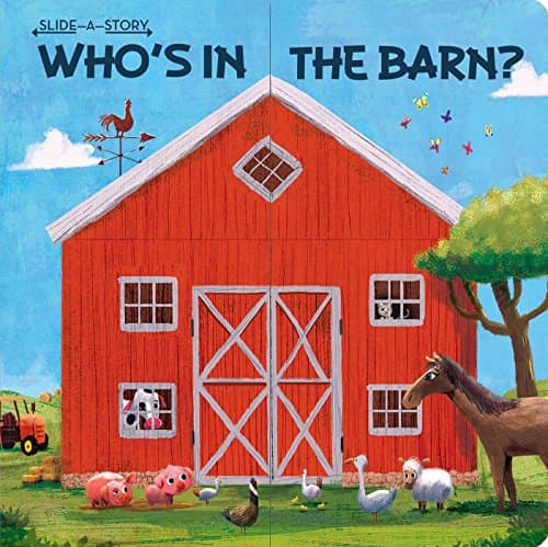 Book cover for Slide-A-Story: Who's In the Barn? by Roth, Megan