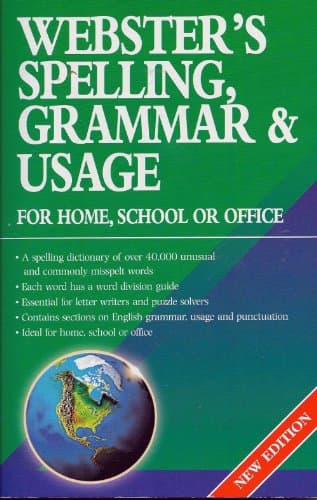 Book cover for Webster's Spelling, Grammar and Usage by Geddes & Grosset