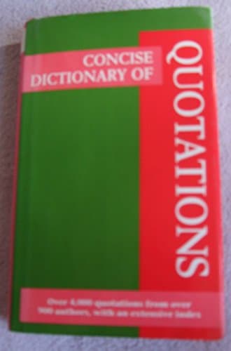 Book cover for Concise Dictionary of Quotations (Pocket reference library) by Unknown
