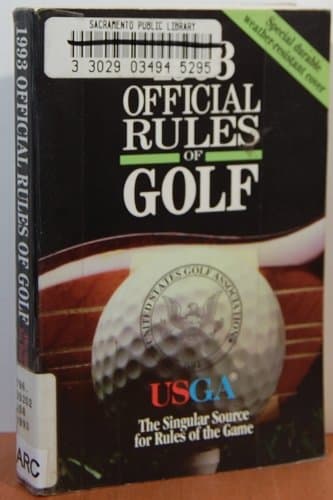 Book cover for Official Rules of Golf, 1993 by United States Golf Association