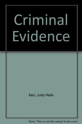 Book cover for Criminal Evidence by Hails Kaci, Judy