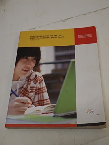 Book cover for Study Manual for the Test of Essential Academic Skills, Version 5: Reading, Mathematics, Science, English and Language Usage by Amanda Wolkowitz