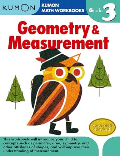 Book cover for Kumon Grade 3 Geometry & Measurement (Kumon Math Workbooks) by Kumon Publishing
