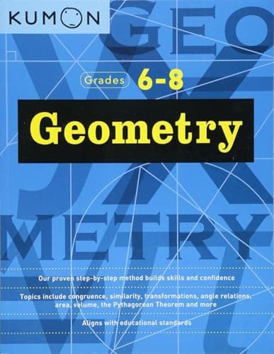 Book cover for Kumon Geometry-Grades 6-8 (Kumon Middle School Math Workbooks) (Kumon Math Workbooks) by Kumon Publishing