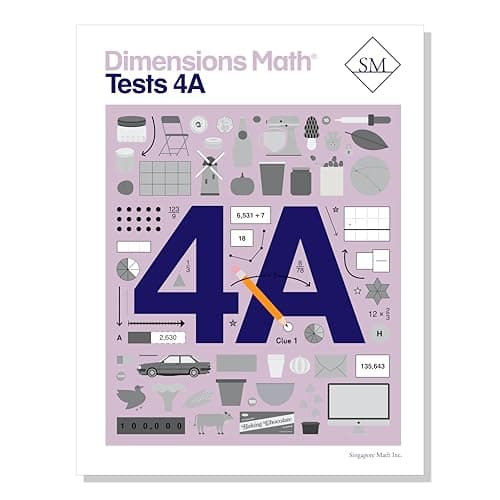 Book cover for Dimensions Math Tests 4A [paperback] Singapore Math Inc. by Singapore Math Inc.