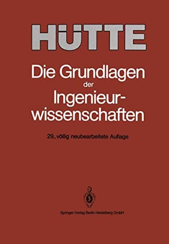 Book cover for H Tte: Die Grundlagen Der Ingenieurwissenschaften (German Edition) by Unknown