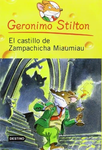 Book cover for El castillo de zampachicha miaumiau / Cat and Mouse in the Haunted House (Geronimo Stilton) (Spanish Edition) by Stilton, Geronimo