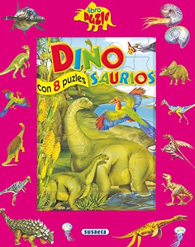 Book cover for Dinosaurios: Con 8 puzles (Libro Puzle) (Spanish Edition) by Susaeta Publishing, Inc.