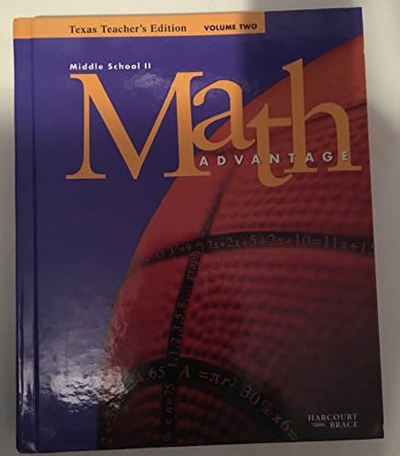 Book cover for Math Advantage Middle School II Volume One (Teacher's Edition) by Harcourt Brace