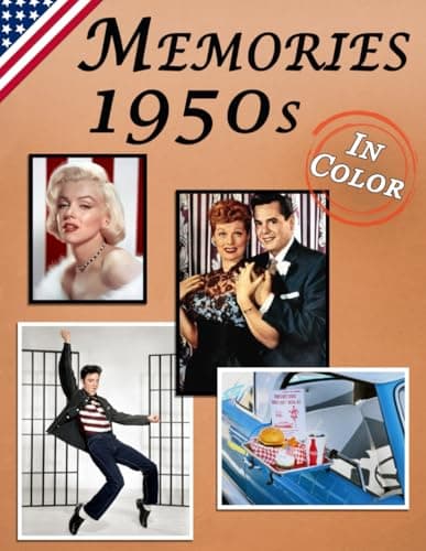 Book cover for Memories: Memory Lane 1950s For Seniors with Dementia (USA Edition) [In Color, Large Print Picture Book] (Reminiscence Books) by Books, Mighty Oak