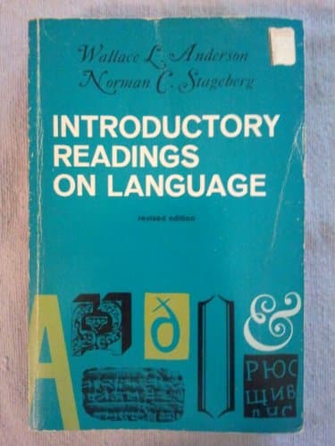 Book cover for Introductory Readings on Language by Wallace Ludwig Anderson
