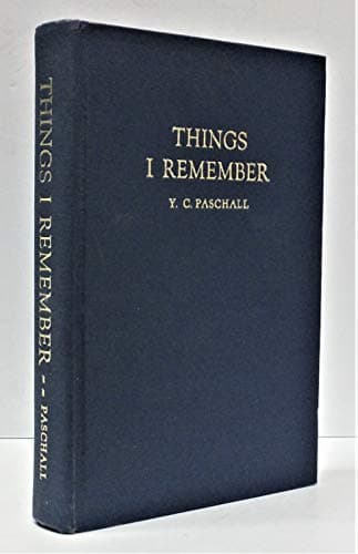 Book cover for Things I remember by Paschall, Y. C