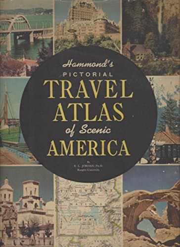 Book cover for Hammond's pictorial travel atlas of scenic America, by Jordan, E. L