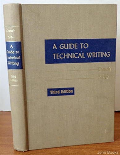 Book cover for A guide to technical writing, by Crouch, William George