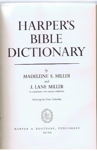 Book cover for Harper's Bible dictionary, by Miller, Madeleine S
