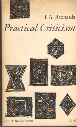 Book cover for Practical Criticism: A Study of Literary Judgment by Richards, I. A