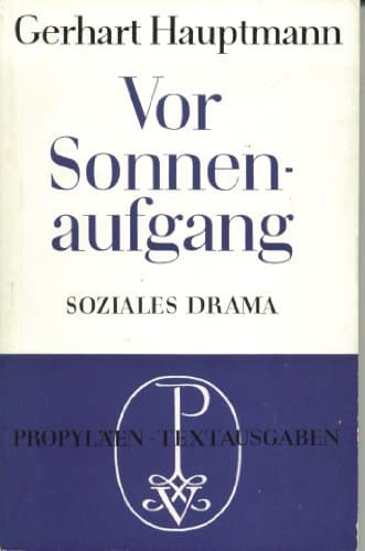 Book cover for Vor Sonnen-aufgang (Soziales Drama) by Gerhart Hauptmann
