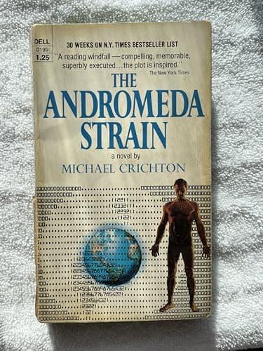 Book cover for The Andromeda Strain by Michael Crichton