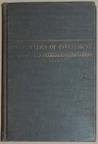 Book cover for Mathematics of Investment, Third Edition by William L. Hart
