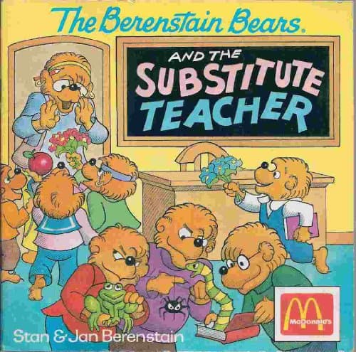 Book cover for The Berenstain Bears and the Substitute Teacher by Stan Berenstain