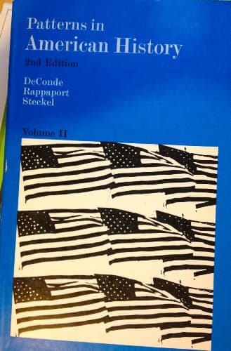 Book cover for Patterns in American history, 2nd Edition, vol. II by unknown author