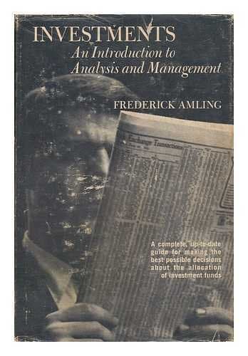 Investments - an Introduction to Analysis and Management