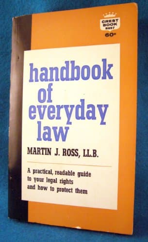 Book cover for Handbook of Everyday Law by Martin J. Ross