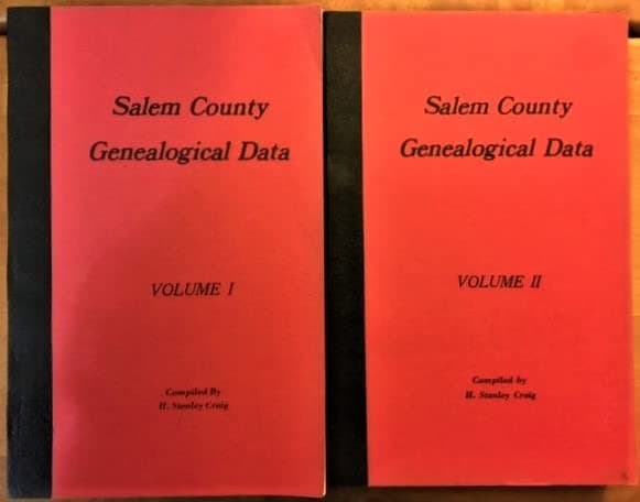 Book cover for Salem County Genealogical Data (Volumes I-II) by H. Stanley Craig