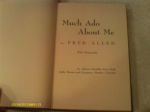 Book cover for Much Ado About Me by Allen, Frederick Lewis
