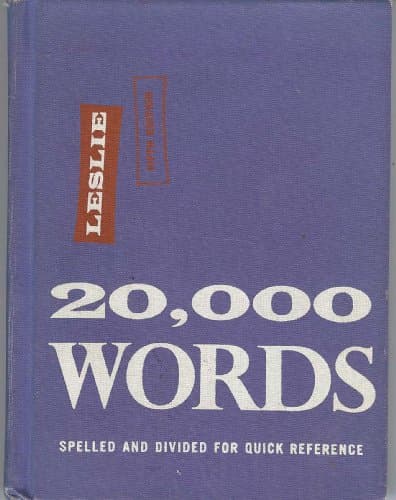 Book cover for 20,000 Words Spelled and Divided for Quick Reference by Louis A. Leslie
