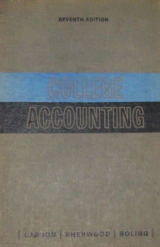 Book cover for College Accounting 7th Edition by Sherwood & Boling Carson