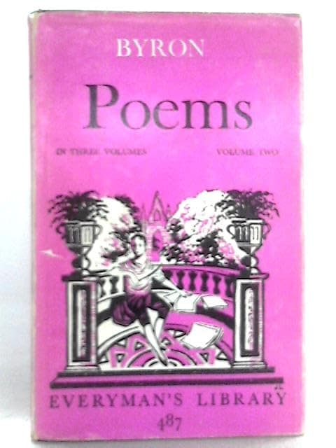 Book cover for BYRON'S POEMS (VOLUME TWO ONLY) by Lord Byron and V. De Sola Pinto