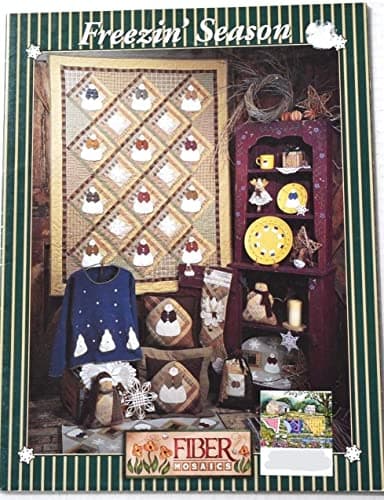 Book cover for Freezin Season, Fiber Mosaics by Leslie Beck