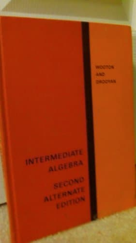 Book cover for Intermediate Algebra by Wooton, William & Drooyan, Irving