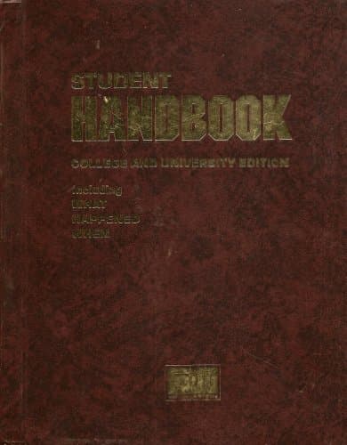 Book cover for Student Handbook College and University Edition Including What Happened by Southwestern Company