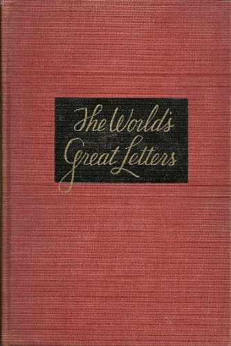 Book cover for A Treasury of the World's Great Letters by M. Lincoln (editor) Schuster