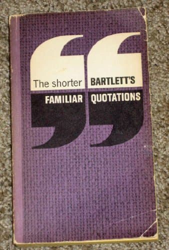 Book cover for The Shorter Bartlett's Familiar Quotations by JOHN BARTLETT