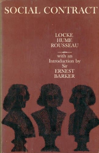 Book cover for Social Contract Locke Hume Rousseau by Barker, Ernest