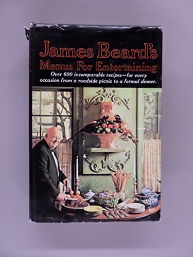 Book cover for MENU FOR ENTERTAINING by Beard, James