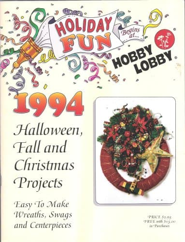 Book cover for 1994 Halloween Fall and Christmas Projects by Staff of Hobby Lobby