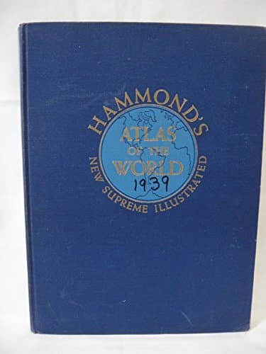 Book cover for Hammond's New Supreme Illustrated Atlas of the World: a Geogrpahic Portrayal of the Nations of the World in Clear Colorful Maps, accompanied by Useful Indexes and an Invaluable Gazeteer by Author Not Given