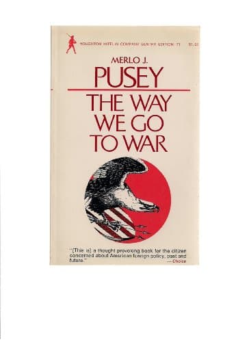 Book cover for The Way We go to War by Merlo Pusey