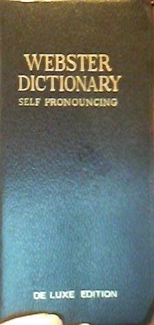 Book cover for Vest Pocket Webster Dictionary Self Prounouncing De Luxe Edition by unknown author