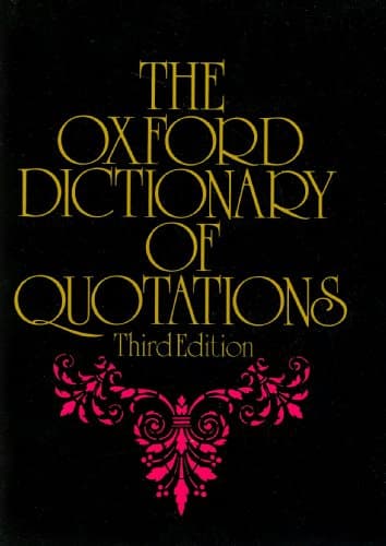 Book cover for The Oxford Dictionary of Quotations Third Edition by Unknown