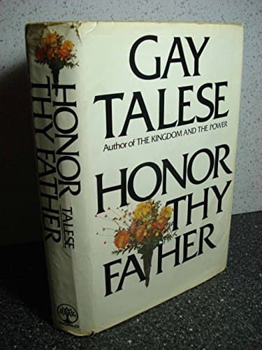 Book cover for Gay Talese Honor Thy Father by talese, gay