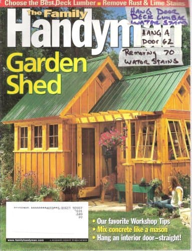 The Family Handyman July/august 2003: Garden Shed (Workshop Tips)