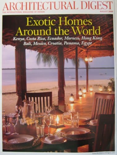 Book cover for Architectural Digest, August 2009 by Paige Rense