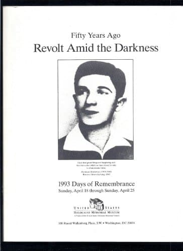Book cover for Fifty Years Ago: Revolt Amid the Darkness [Planning Guide for Jewish Holocaust Commemorative Programs] by United States Holocaust Memorial Museum Staff