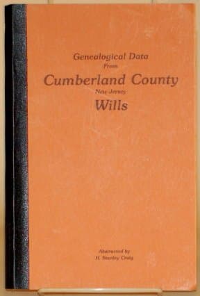 Book cover for Genealogical Data from Cumberland County, New Jersey, Wills by Craig, H. Stanley