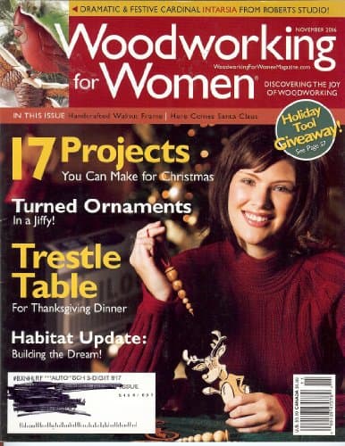 Book cover for Woodworking for Women Magazine November 2006 by Jeanne Stauffer